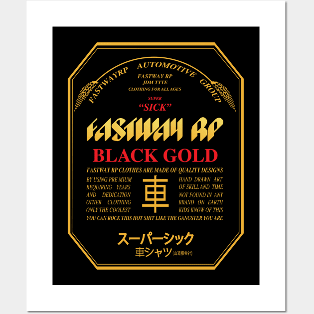 Fastway Beer Can Black Gold Wall Art by fastwayrpofficial